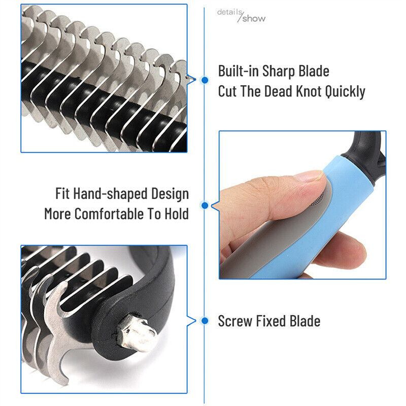 Grooming brush and deshredding tool
