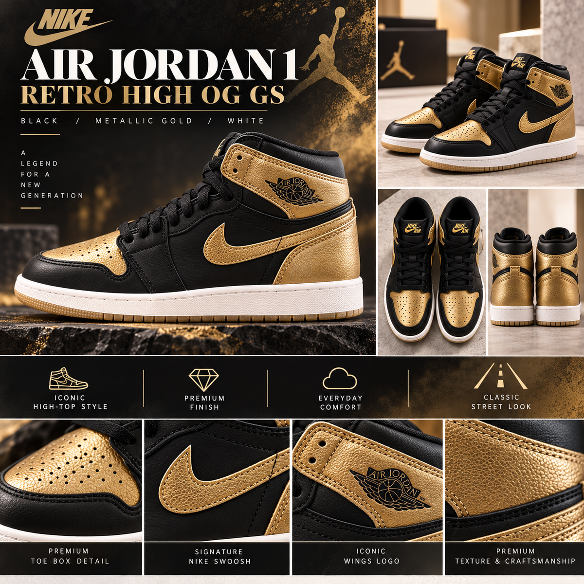 Nike Air Jordan 1 retro High OG GS