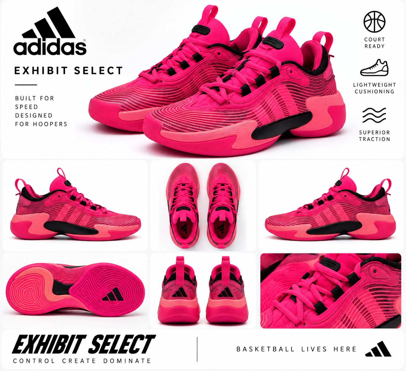 Adidas Exhibit Select 2.0 basketball shoes