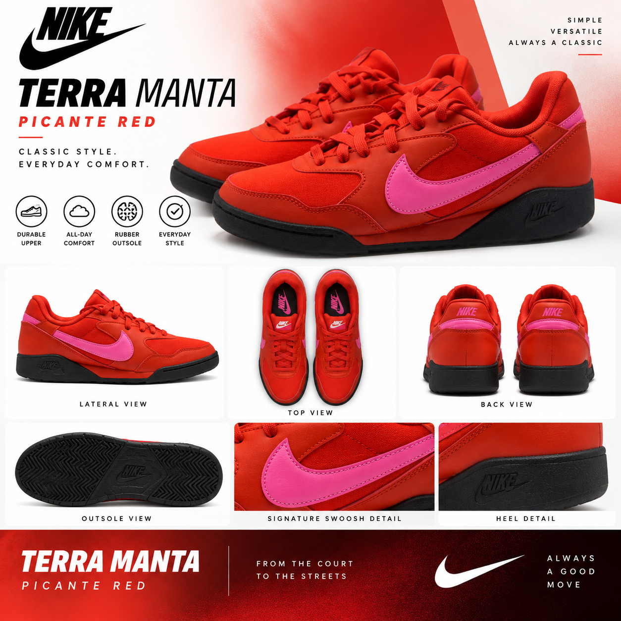 Nike TERRA Manta picante red