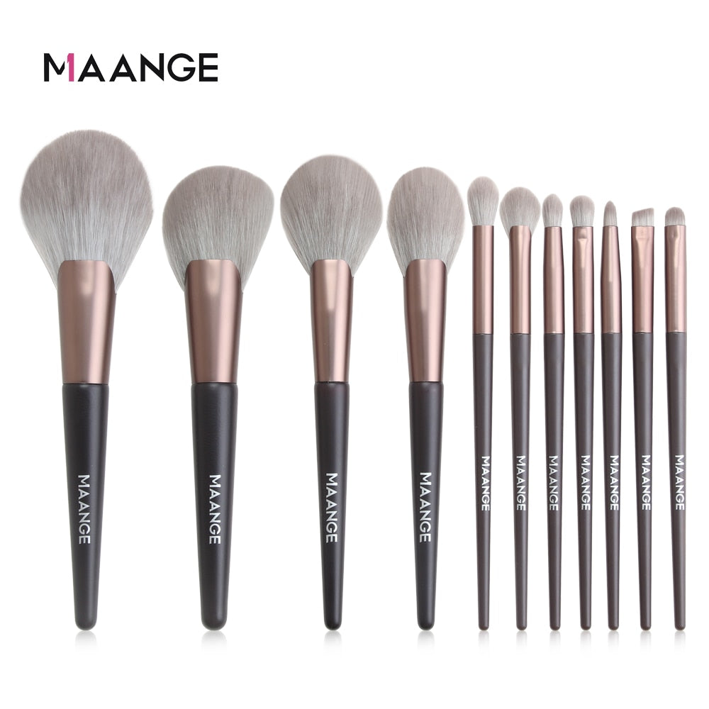 Makeup Brushes Set with Bag +1Pcs Sponge Beauty Powder Foundation Eyeshadow Make Up Brush Synthetic Wool 12/18/20 PCS