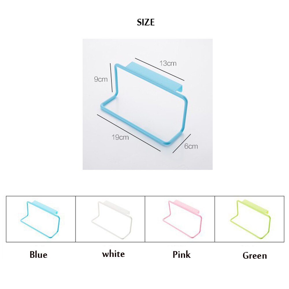 Multifunction Plastic Hanging Holder Towel Rack Cupboard Cabinet Door Back Kitchen Accessories Home Storage Organizer
