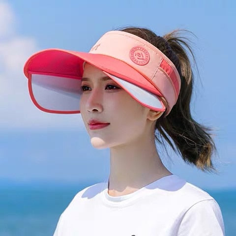 Sun Visors sports print sun hats for women wide brim beach hat UV