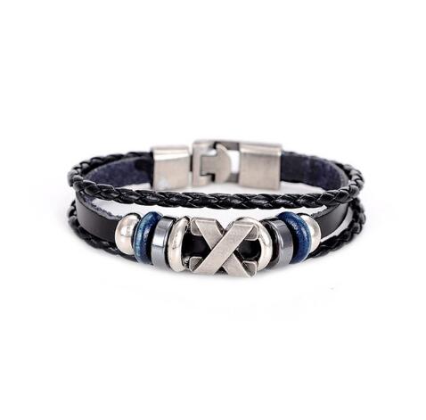 Trendy Genuine Leather Bracelets Mens Multilayer Braided Rope Bracelets Male Female Bracelets Retro Jewelry