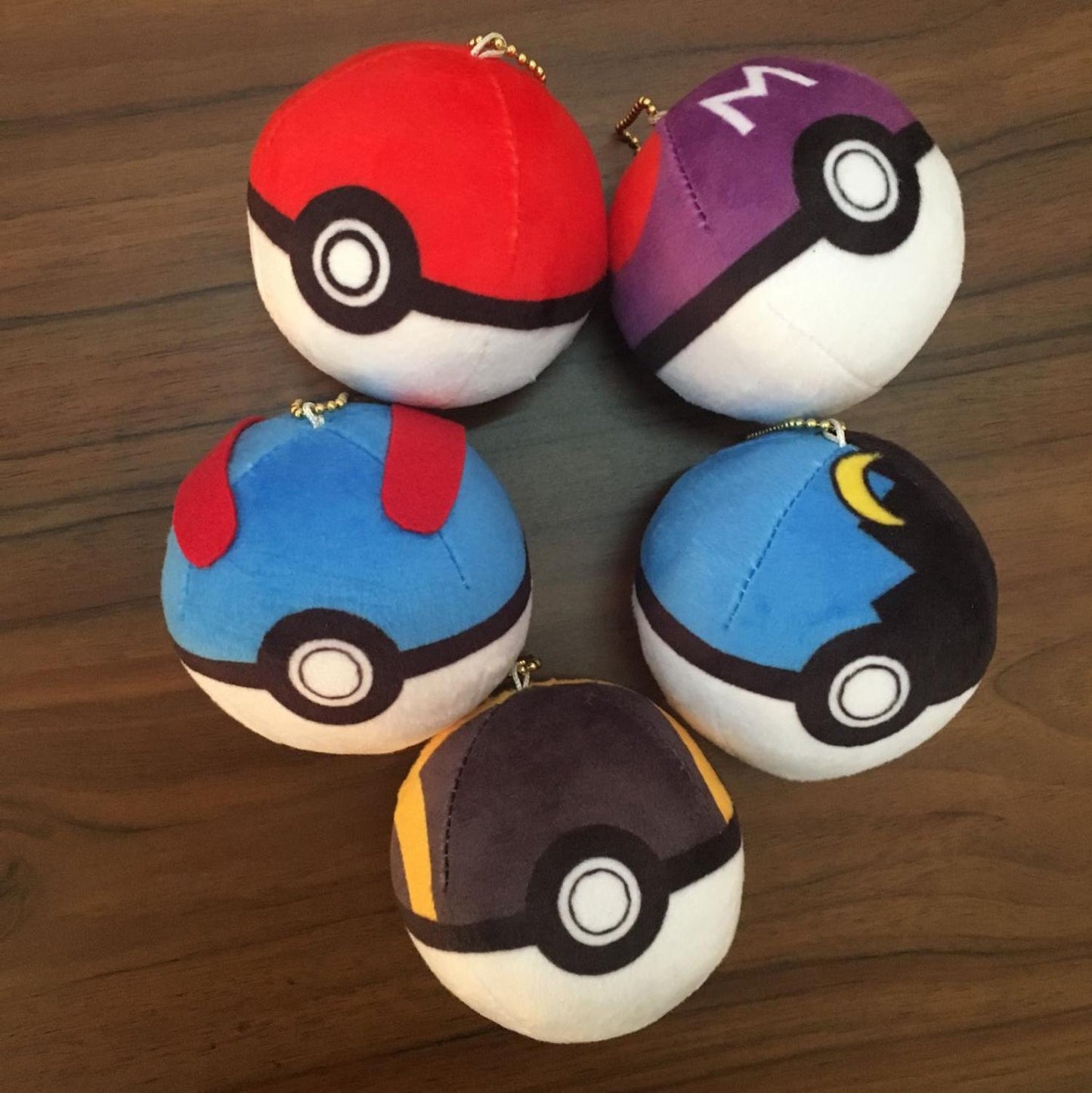 Pokemon Animals Ball Cute Pikachu Balll Plush Doll Keychain Bag Keys Pendant Stuffed Doll Toys Kids Opp Bag Cotton