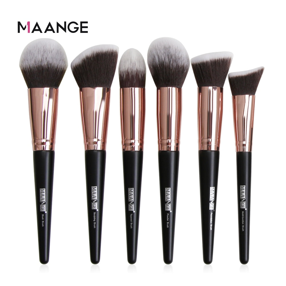Makeup Brushes Set with Bag +1Pcs Sponge Beauty Powder Foundation Eyeshadow Make Up Brush Synthetic Wool 12/18/20 PCS