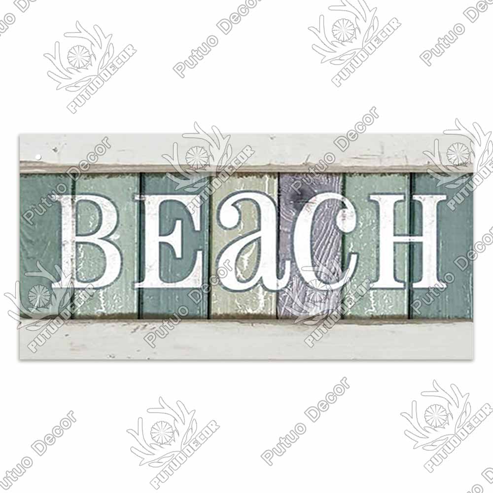 Patio Decor Beach Signs Hanging Plaque Summer Wood Wall Plaque Wooden Signs for Beach House Decoration Bar Beach Tent Decor