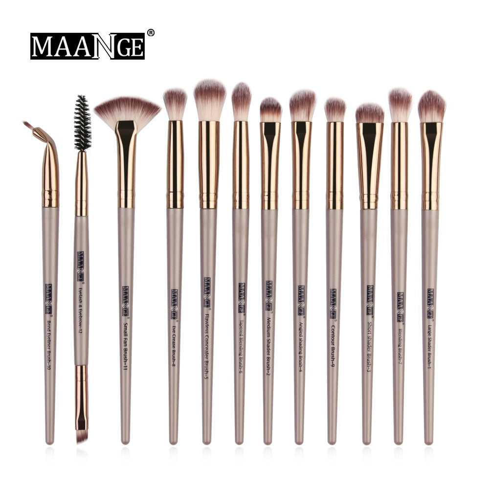 Makeup Brushes Set with Bag +1Pcs Sponge Beauty Powder Foundation Eyeshadow Make Up Brush Synthetic Wool 12/18/20 PCS