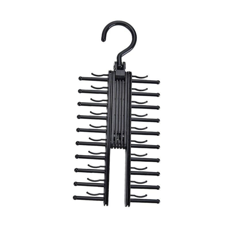 Creative Adjustable 360 Degree Rotating Tie Rack Belt Scarf Neckties Hanger Holder Closet Storage Organizer