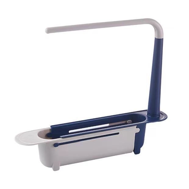 Telescopic Sink Drain Rack Soap Sponge Holder Organizer Sink Shelf Hanger Expandable Storage Basket Kitchen Tool