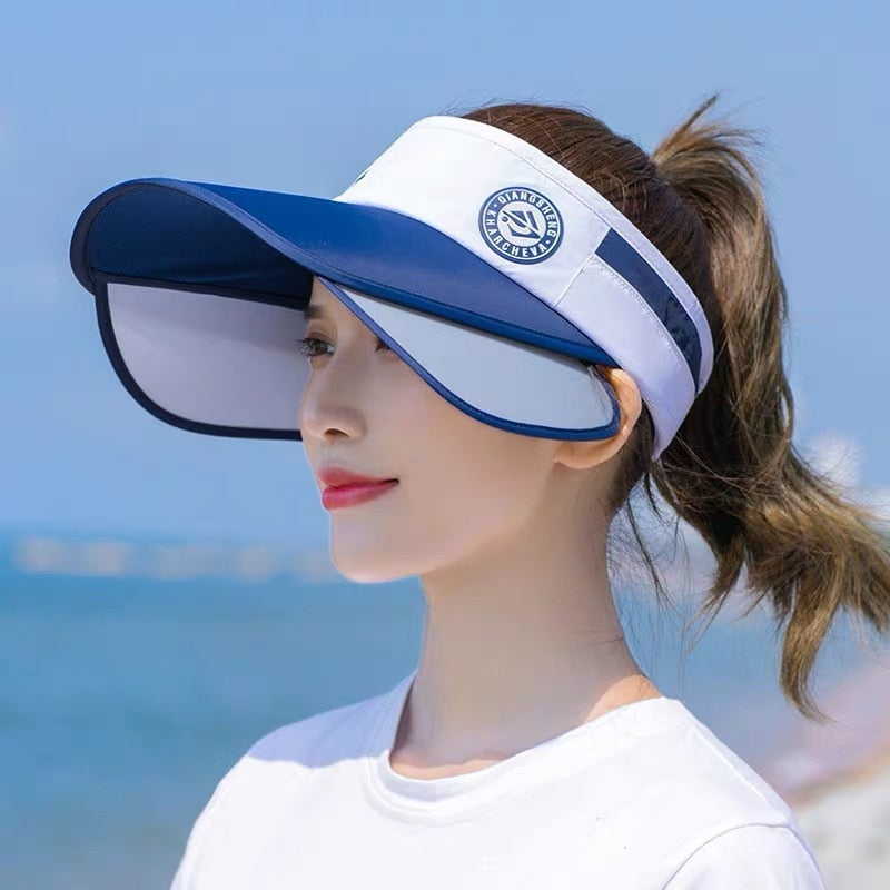 Sun Visors sports print sun hats for women wide brim beach hat UV
