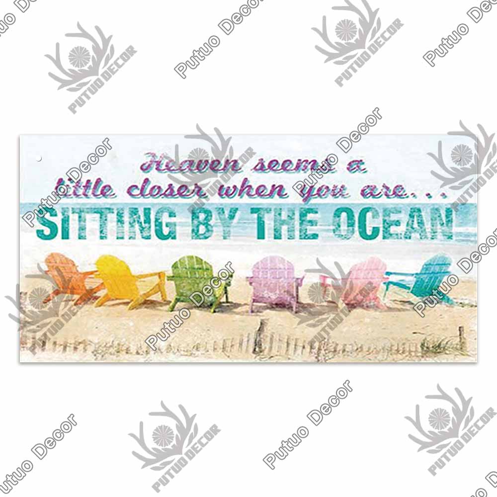 Patio Decor Beach Signs Hanging Plaque Summer Wood Wall Plaque Wooden Signs for Beach House Decoration Bar Beach Tent Decor