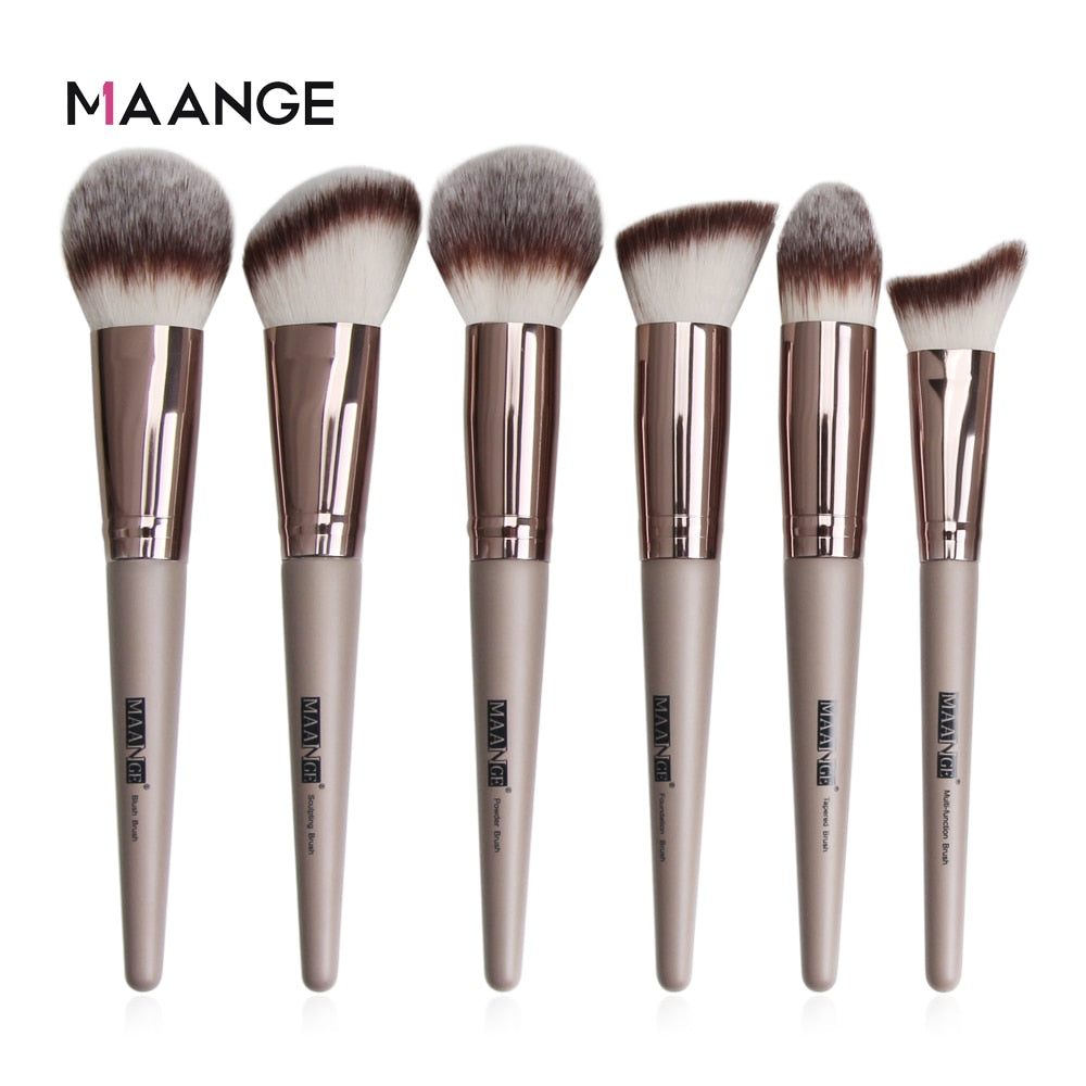 Makeup Brushes Set with Bag +1Pcs Sponge Beauty Powder Foundation Eyeshadow Make Up Brush Synthetic Wool 12/18/20 PCS