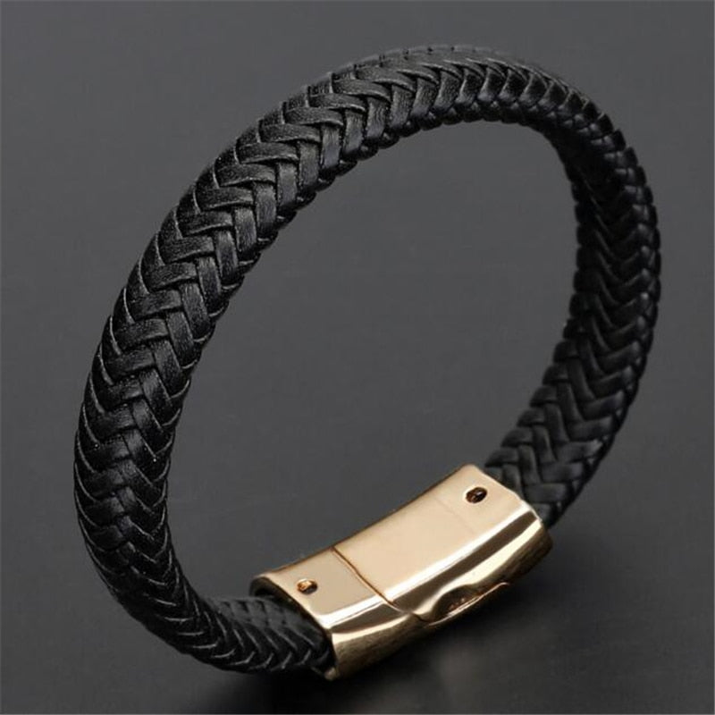 Trendy Genuine Leather Bracelets Mens Multilayer Braided Rope Bracelets Male Female Bracelets Retro Jewelry