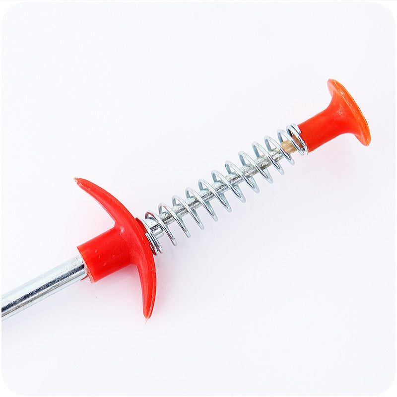 Spring Pipe Dredging recovery Tools, Drain Snake, Drain Cleaner Sticks Clog Remover Cleaning Tools Household for Kitchen Sink 24.5 inches