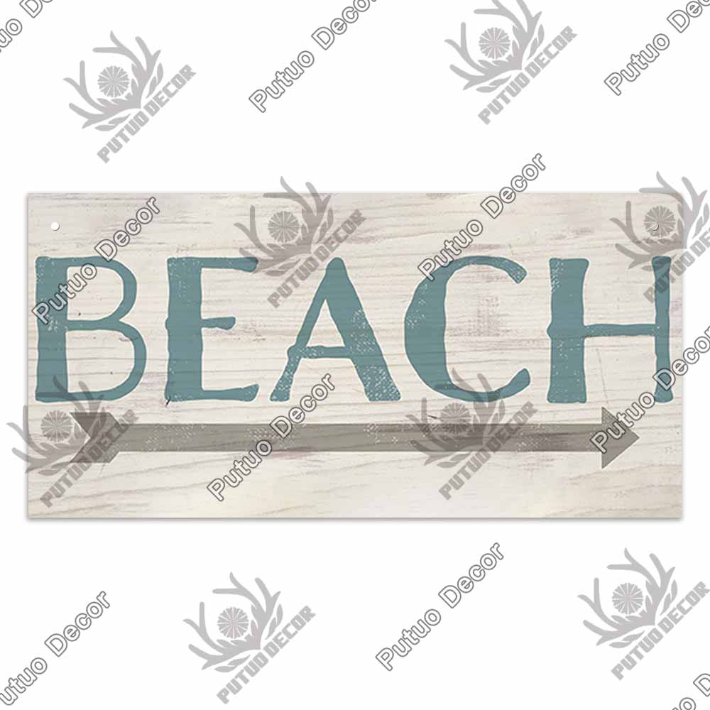 Patio Decor Beach Signs Hanging Plaque Summer Wood Wall Plaque Wooden Signs for Beach House Decoration Bar Beach Tent Decor