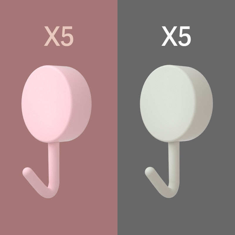 Wall Hooks Strong Without Drilling 10PCS Self Adhesive