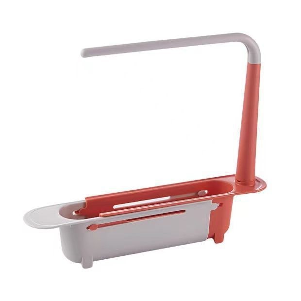 Telescopic Sink Drain Rack Soap Sponge Holder Organizer Sink Shelf Hanger Expandable Storage Basket Kitchen Tool