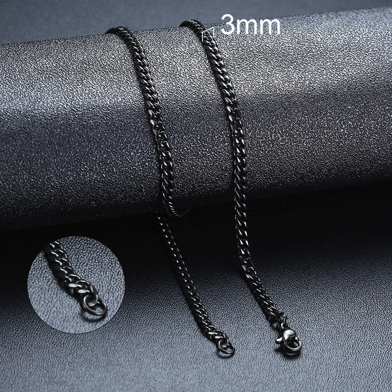 Vnox Cuban Chain Necklace for Men Women, Basic Punk Stainless Steel Curb Link Chain Chokers,Vintage Gold Color Solid Metal Colla