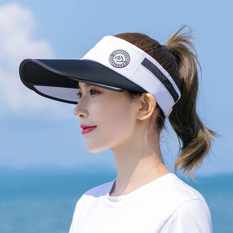 Sun Visors sports print sun hats for women wide brim beach hat UV