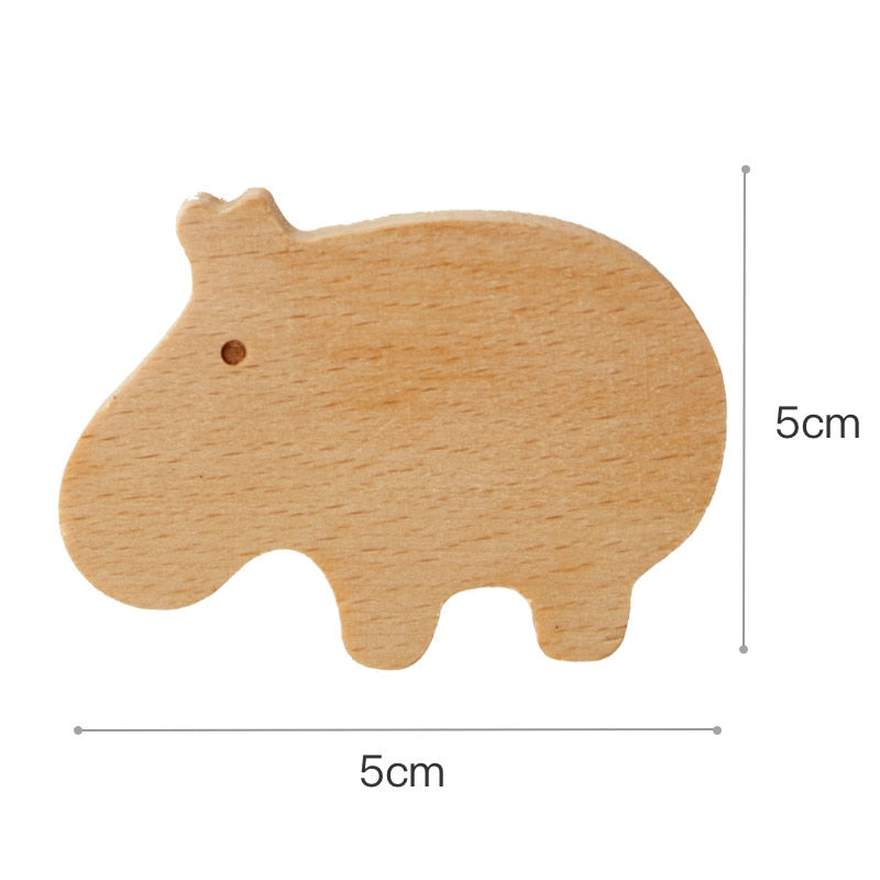 Wooden Hooks Cute Room Decor Animal Hook Wall Keychain Coat Hook Home Decoration Solid Wood Hook Hanger Kitchen Accessories
