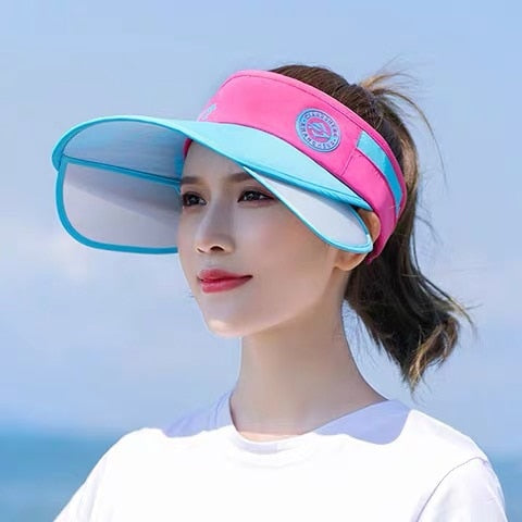 Sun Visors sports print sun hats for women wide brim beach hat UV