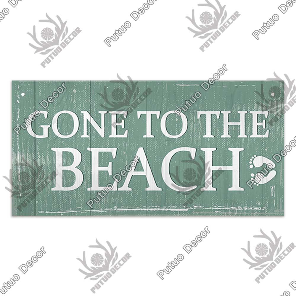 Patio Decor Beach Signs Hanging Plaque Summer Wood Wall Plaque Wooden Signs for Beach House Decoration Bar Beach Tent Decor