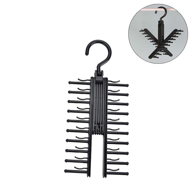 Creative Adjustable 360 Degree Rotating Tie Rack Belt Scarf Neckties Hanger Holder Closet Storage Organizer