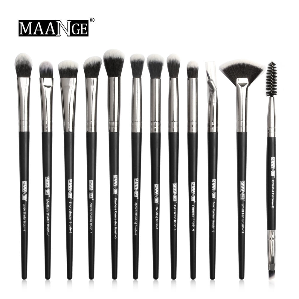Makeup Brushes Set with Bag +1Pcs Sponge Beauty Powder Foundation Eyeshadow Make Up Brush Synthetic Wool 12/18/20 PCS
