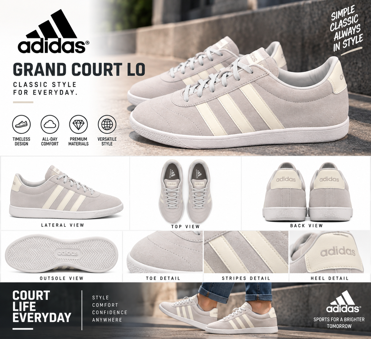 Adidas Grand Court Low