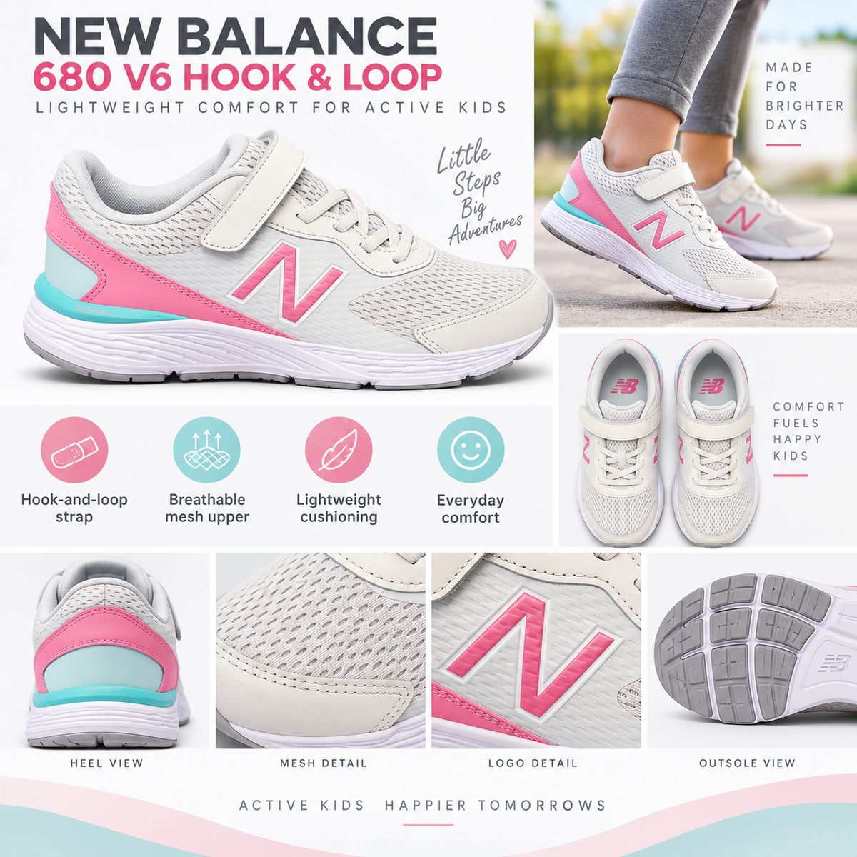 New Balance 680 V6 Hook and Loop