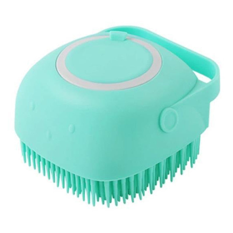 Puppy dog or cat Bath Massage Gloves Brush Soft Safety Silicone