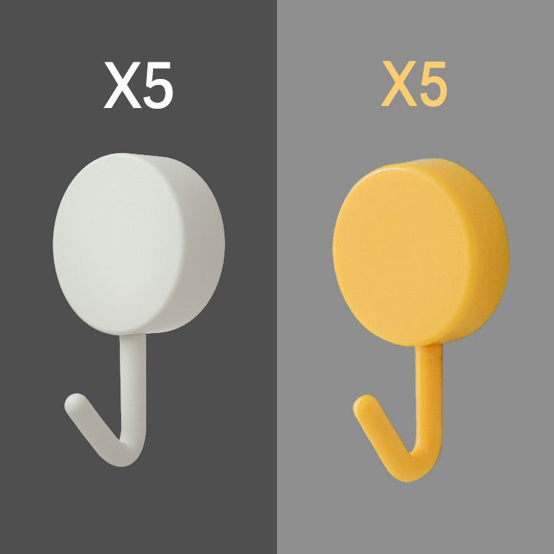 Wall Hooks Strong Without Drilling 10PCS Self Adhesive