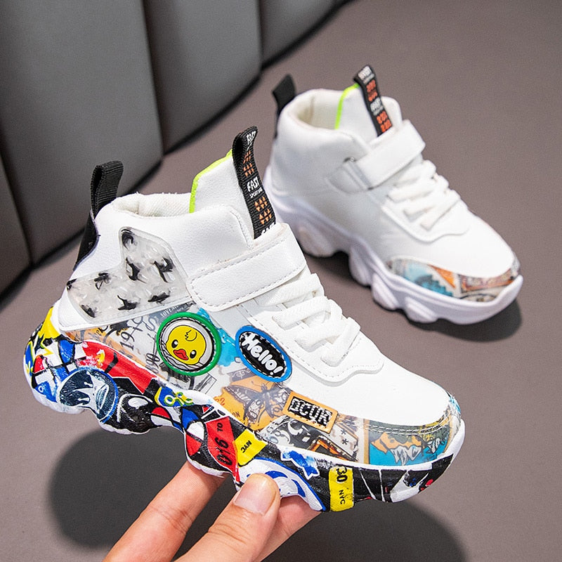 COMIC PRINT KIDS SHOES