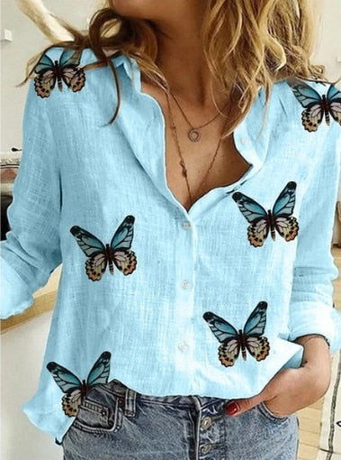 Leisure White Yellow Shirts Button Lapel Cotton Linen Top Lady Loose Long Sleeve Oversize Shirt Womens Blouses Autumn Blusas