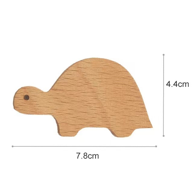 Wooden Hooks Cute Room Decor Animal Hook Wall Keychain Coat Hook Home Decoration Solid Wood Hook Hanger Kitchen Accessories