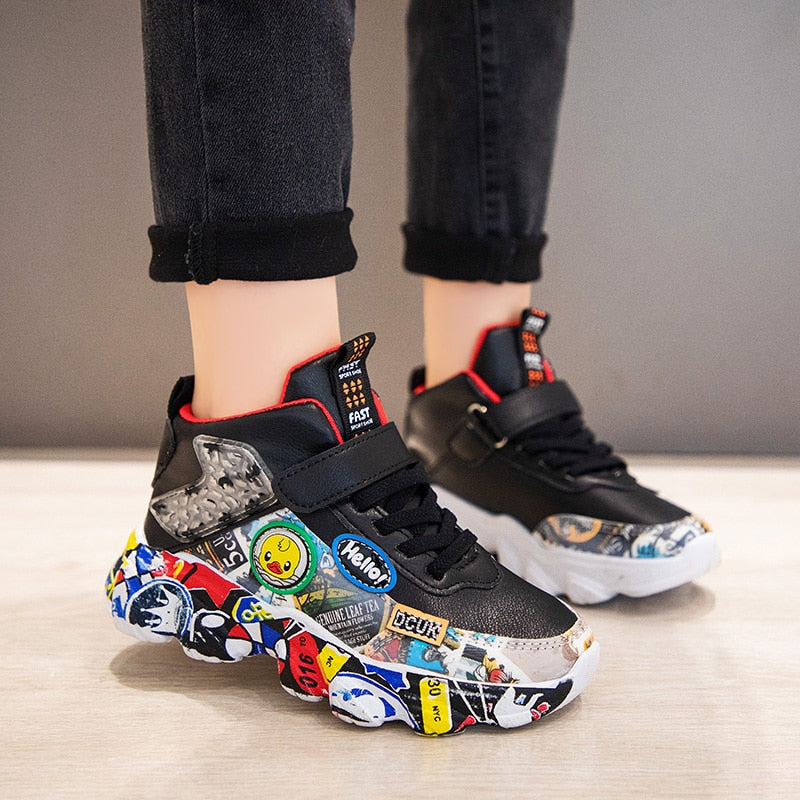 COMIC PRINT KIDS SHOES