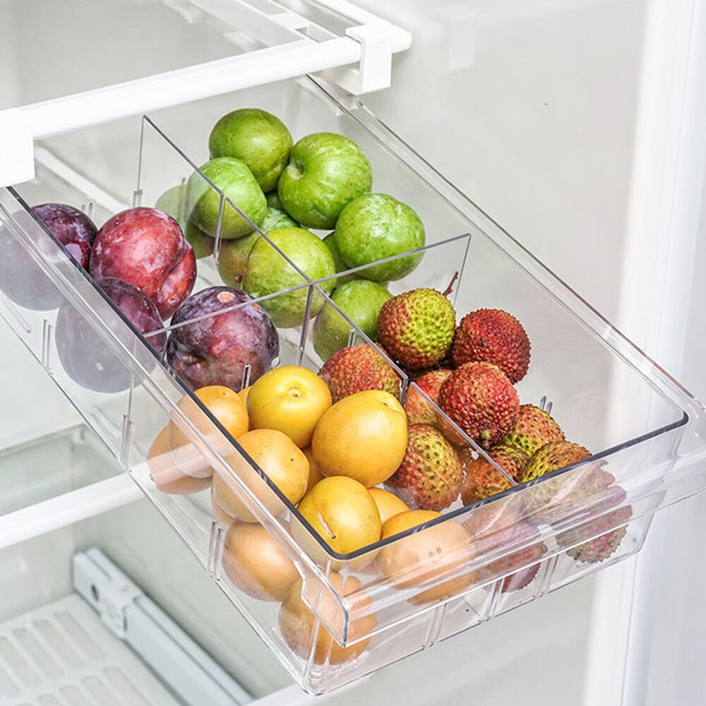 Fridge Organizers Storage Food Fruit Vegetable Container Refrigerator Organizer Drawers Rack Storage Container Kitchen Supplies