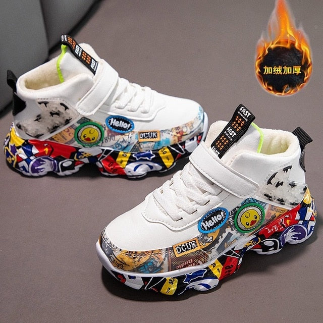 COMIC PRINT KIDS SHOES