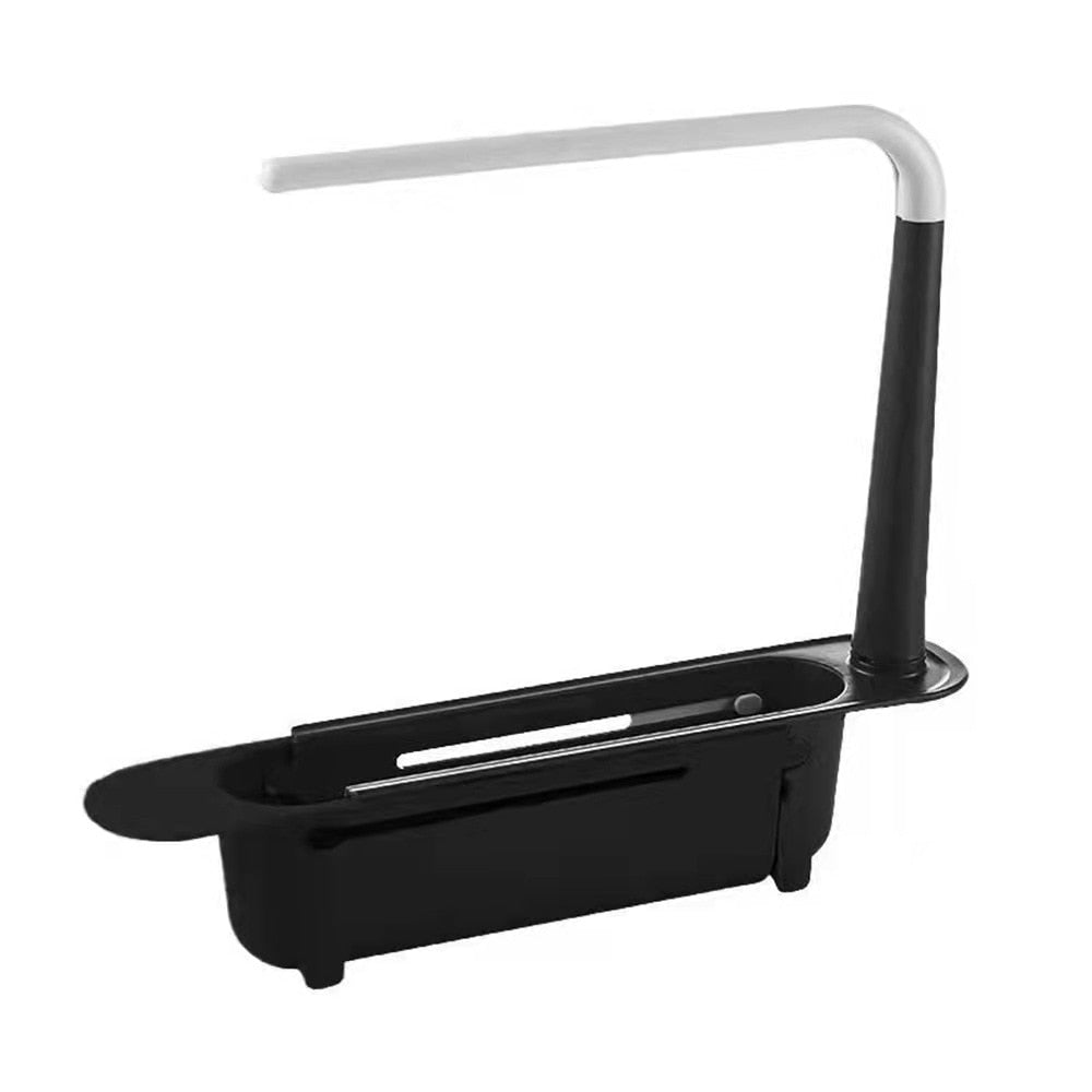 Telescopic Sink Drain Rack Soap Sponge Holder Organizer Sink Shelf Hanger Expandable Storage Basket Kitchen Tool