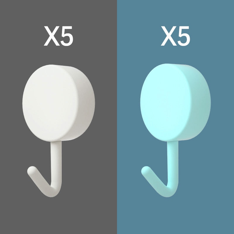 Wall Hooks Strong Without Drilling 10PCS Self Adhesive