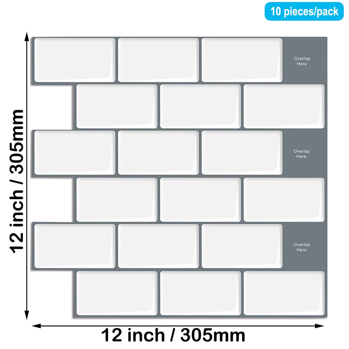 Kitchen Wall 12x12 inch Peel And Stick Tiles Home Wallpaper