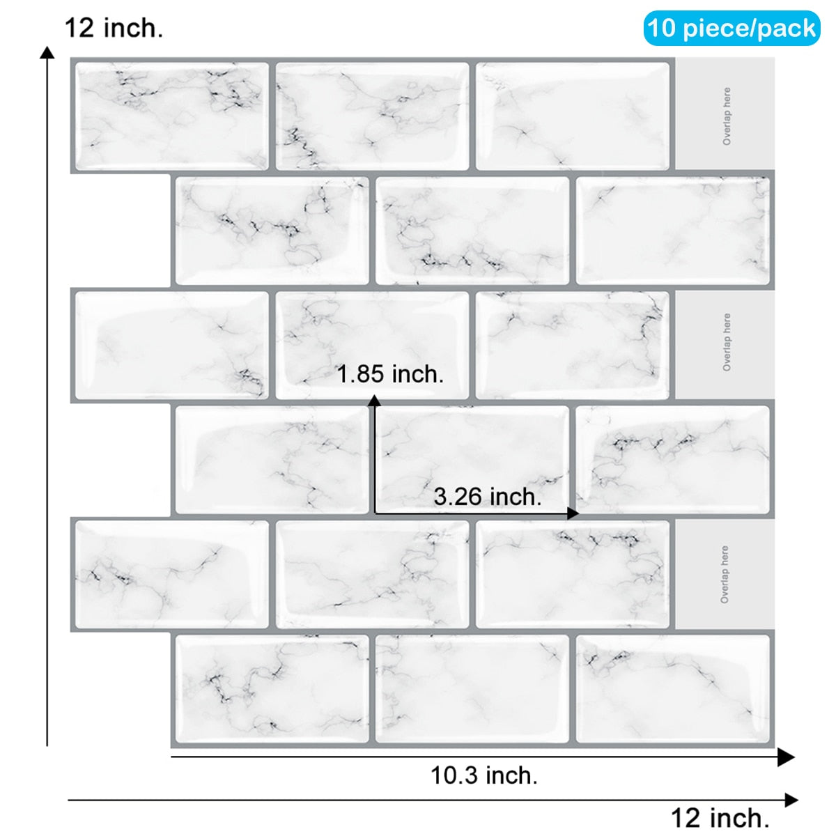 Kitchen Wall 12x12 inch Peel And Stick Tiles Home Wallpaper