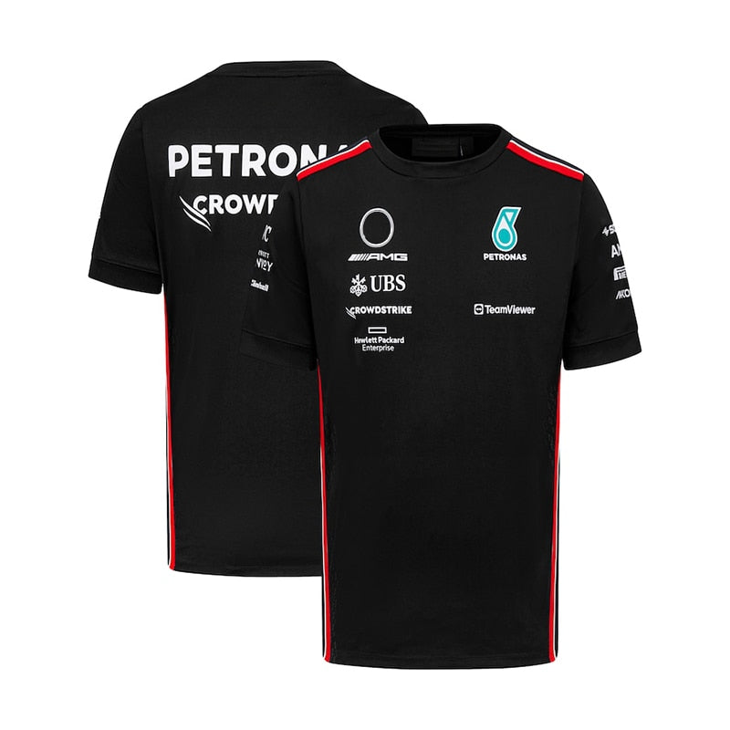 F1 racing black gold classic team driver's same short-sleeved POLO T-shirt 2023