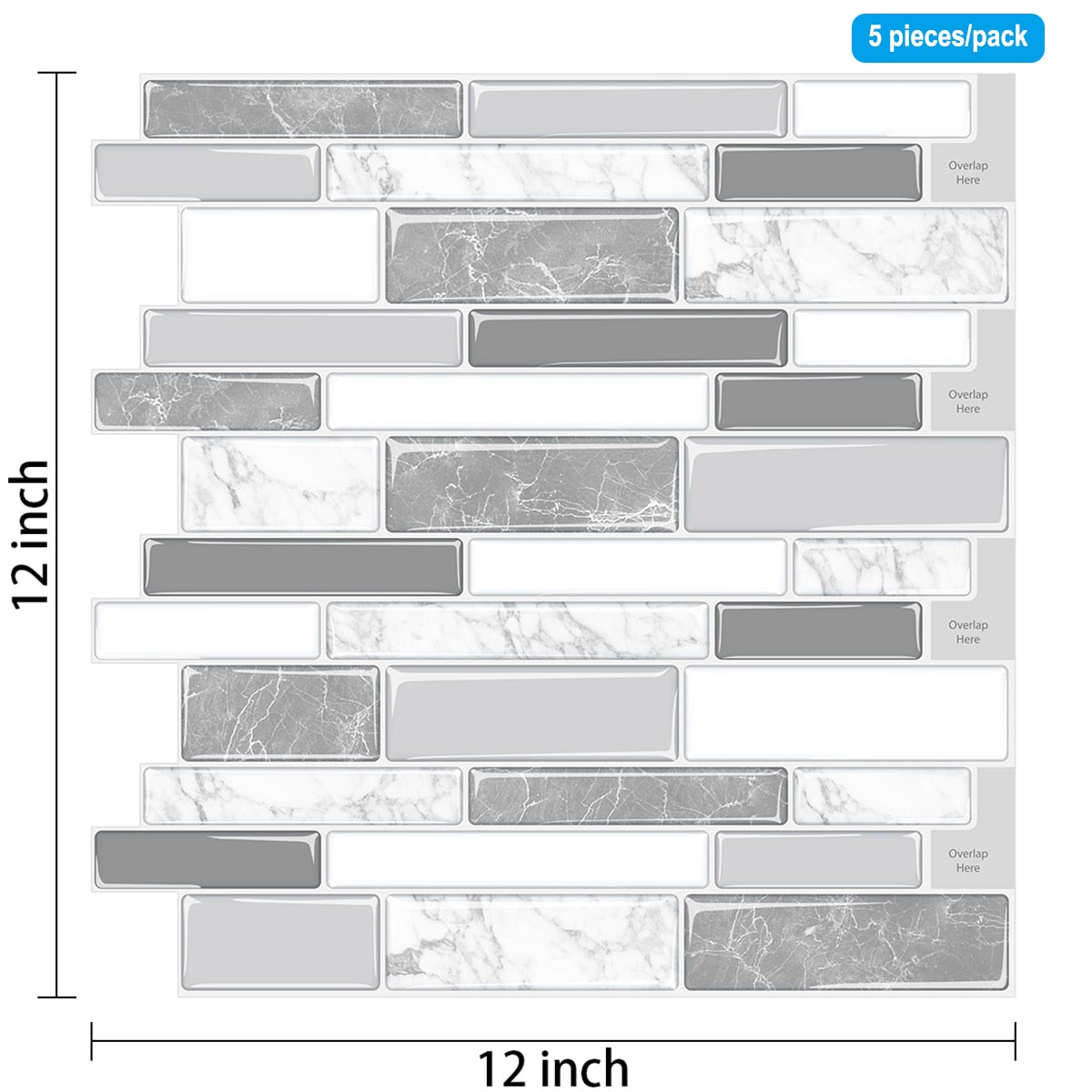 Kitchen Wall 12x12 inch Peel And Stick Tiles Home Wallpaper