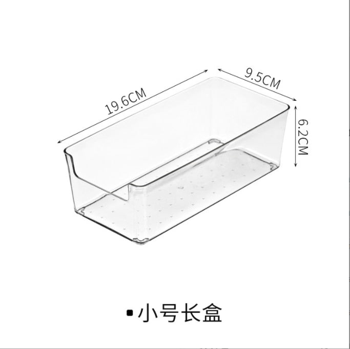 Refrigerator Drawer Organizer Bin Clear Fruit Food Jars Storage Box Transparent Fridge Storage Bin Containers for Pantry Freezer