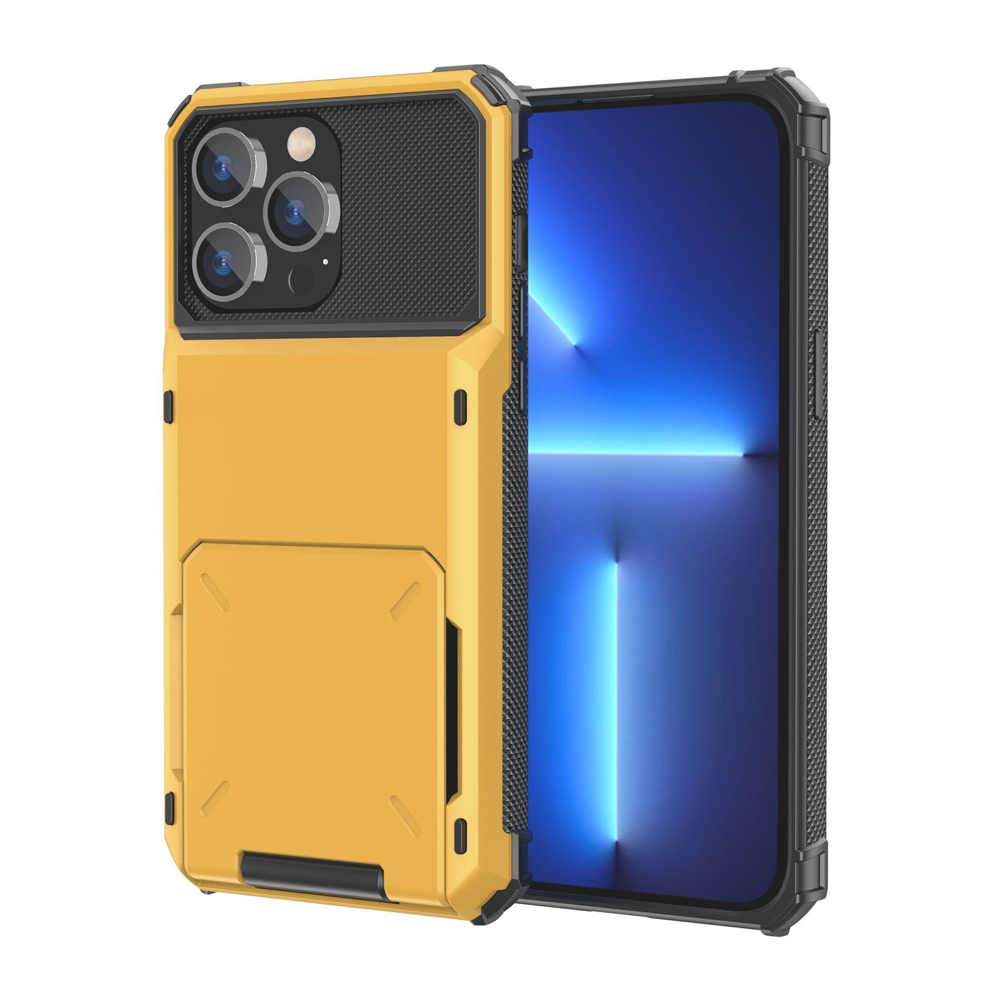 Business Armor Slide Wallet Card Slots Holder Cover for iPhone