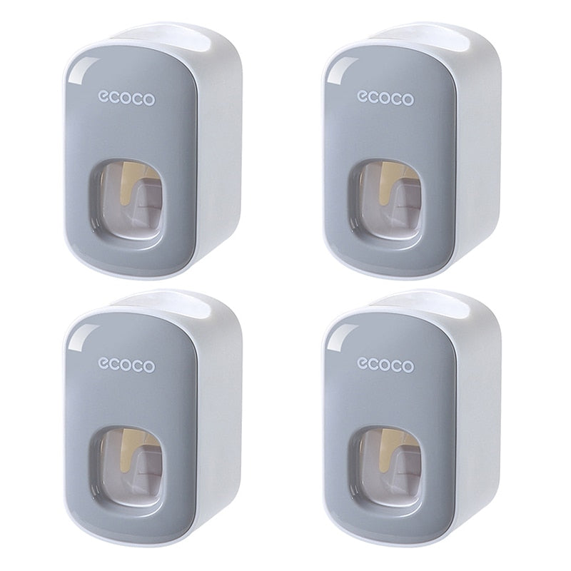 Toothbrush Holder Toothpaste Dispenser Wall Mount Toothbrush Cup Storage Rack Toothpaste Squeezer bathroom accesories