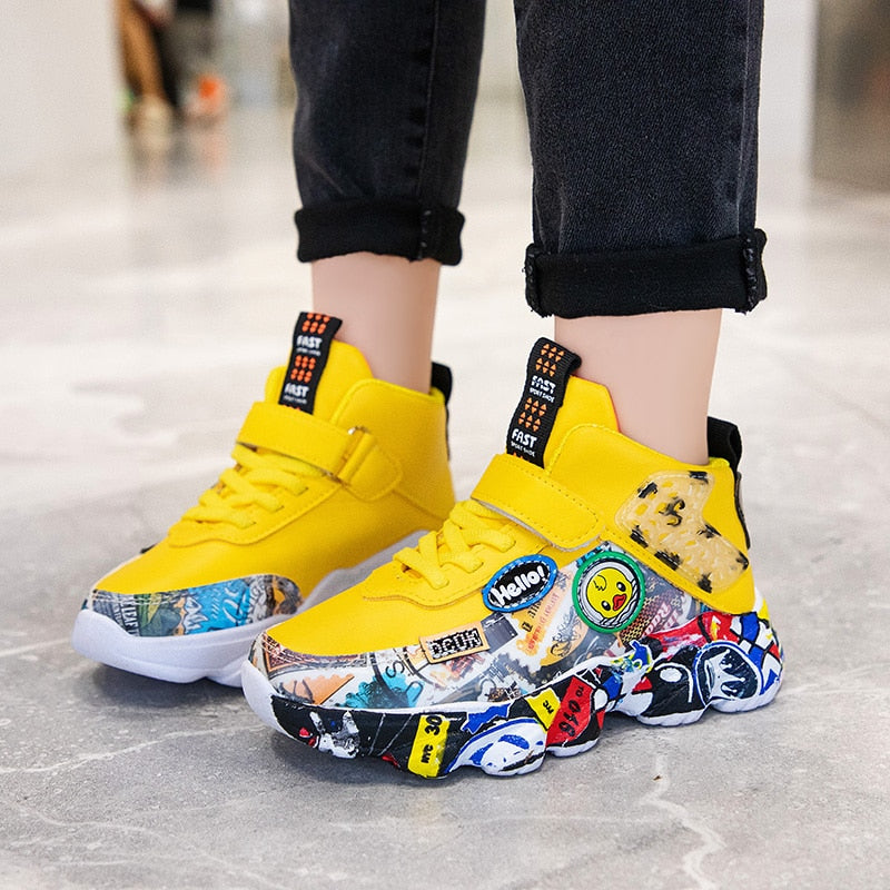 COMIC PRINT KIDS SHOES