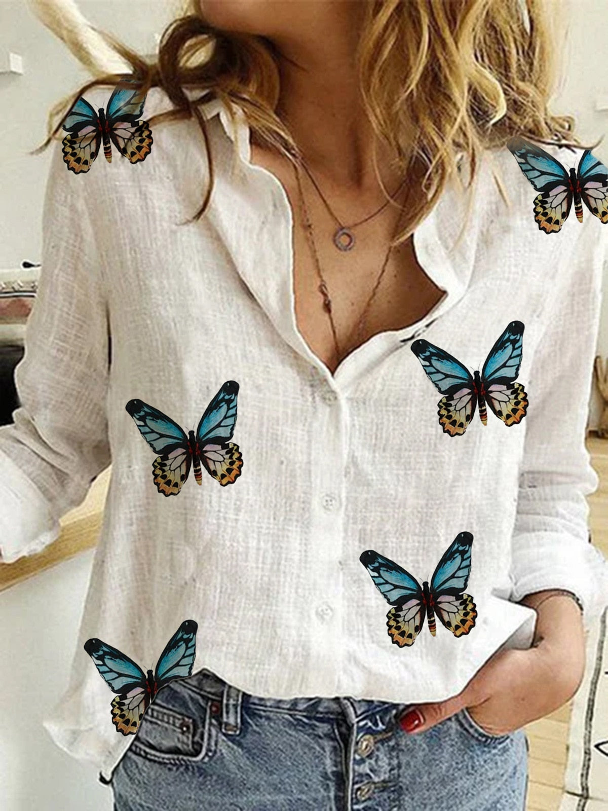 Leisure White Yellow Shirts Button Lapel Cotton Linen Top Lady Loose Long Sleeve Oversize Shirt Womens Blouses Autumn Blusas